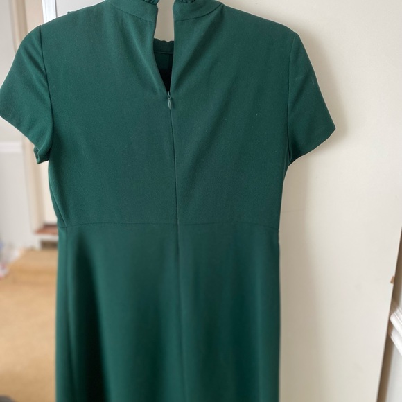 ZARA WOMEN DARK GREEN DRESS - Picture 4 of 7